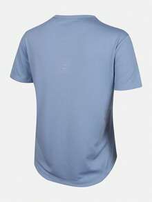 Nike Kaos Rajut Lengan Pendek Tanpa Kerah Wanita AS W NK TEMPO DF SS TOP THQ0649-486 - Biru - View 2