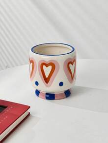 Cabin Kangaroo 1 pieza Portautensilios de cerámica pintado a mano, estilo bohemio, patrón colorido y juguetón, estante de almacenamiento decorativo para encimera de cocina, adecuado para espátulas, tenedores, brochas, bote de almacenamiento multiusos para decoración del hogar - Multicolor - Ver 20