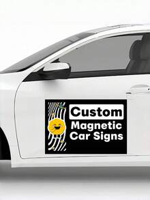 1件客製化汽車磁鐵貼紙，趣味創意設計，抗UV，個性化圖像，客製化模切磁鐵，適用於汽車裝飾，獨特禮物，生日及更多場合 - 彩色 - 查看 2