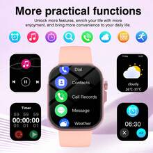 Nuevo Reloj Inteligente de Pantalla Táctil Completa de Alta Definición y Moda, Compatible con Función de Llamada Inalámbrica, Compatible con Teléfonos Android e iOS, Regalo Perfecto para Mujeres - Multicolor - Ver 2
