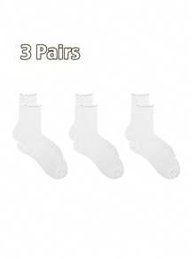 1/3 Packungen Damen Knöchelsocken in verschiedenen Farben, atmungsaktiv mit Rüschenbündchen, gemütlich im Cottagecore-Stil für Zuhause, Loungewear und lässigen Alltag - Verschiedenfarbig - Übersicht 18