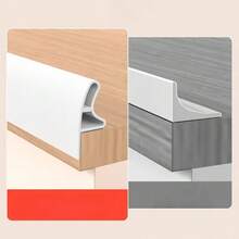 Shower Threshold Water Barrier, Foldable Self-Adhesive Shower Water Dam, Shower Door Bottom Seal Strip, Bathroom Kitchen Bathtub Splash Guard - View 5