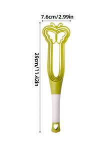 1PC Dual-Color Plastic Rotating Integrated Handheld Egg Beater, Multiple Colors Available, Creative Butterfly And Water Drop Design Egg Whisk, Easy To Clean With Hanging Hole, Suitable For Home Cake Batter And Cream Mixing, Kitchen Baking Tool - Multicolor - View 6