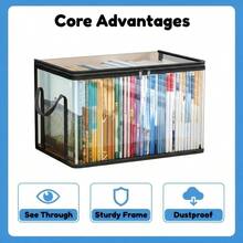 3pcs Heavy Duty Transparent Storage Boxes With Flip Lid - Large Rectangular Storage Bins, Stackable Design To Save Space, Suitable For Books, Clothes, Office, Home, Travel - Durable Plastic Storage Containers For Home Organization, Storage Boxes - Multicolor - View 5
