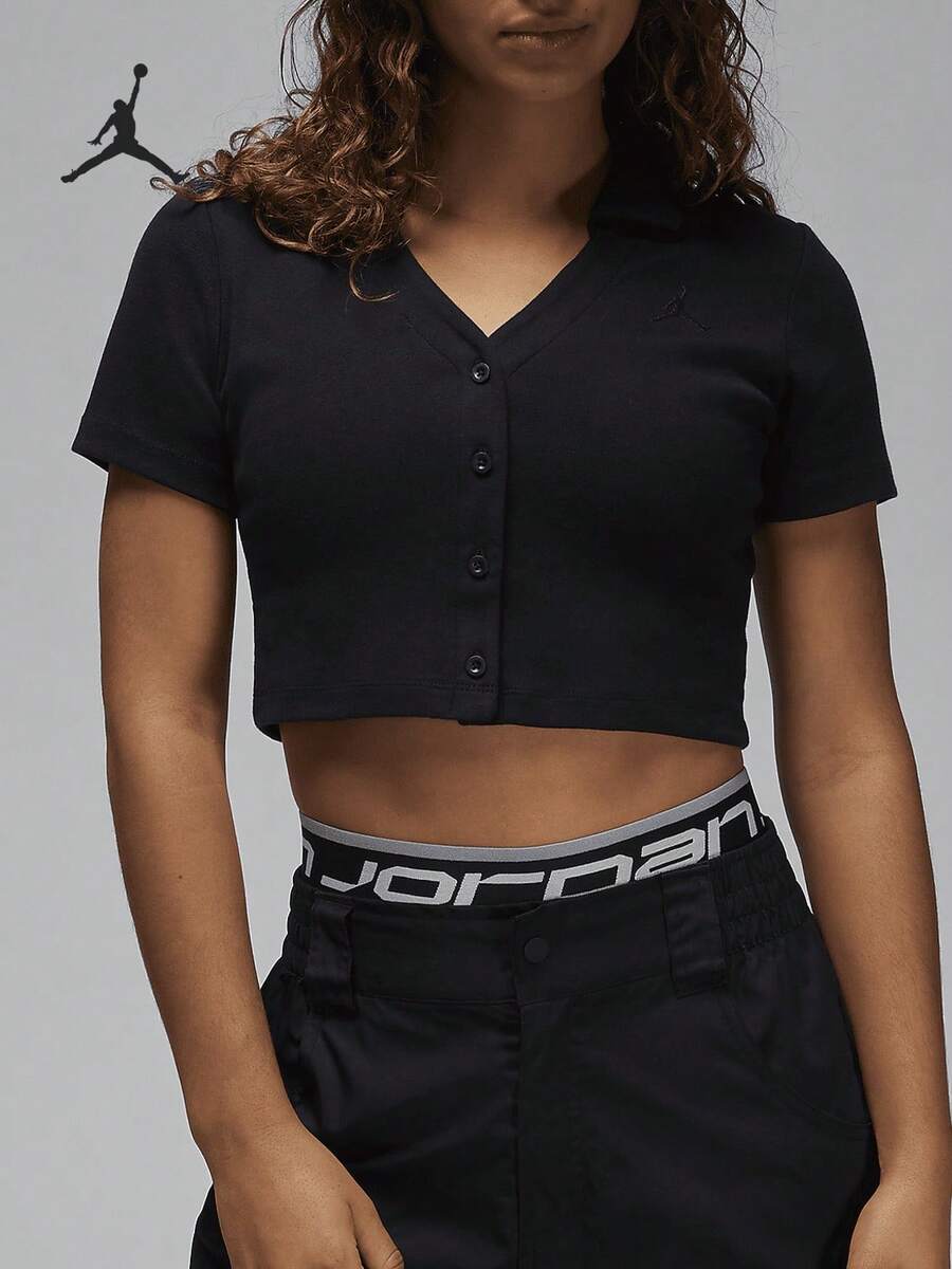 Nike/Jordan Women's Sports Fashion Short Sleeve Knit Top FN5397-010 - FN5397-010 - View 1