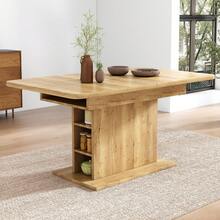 Extendable Dining Table / Modern, Minimalist Style Dining Table / With Storage Space / Dining Table/Café And Side Table / Multifunctional / Large Storage Space / Suitable For Dining Room And Living Room - 自然色 - 查看 4