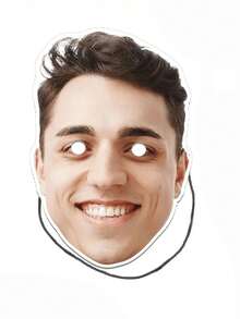 قناع صورة مخصص، بورتريه زفاف شخصي، بورتريه رأس كبير مجوف مع عصا يدوية، إكسسوار ديكور حفلة مجوف الوجه، تحميل الصورة مناسب لأعياد الميلاد والزفاف وحفلات العزوبية والكوسبلاي وديكور الفصل الدراسي - متعدد الألوان - مشاهدة 8