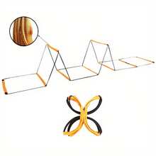 CENLEN 10/16-Grid Orange Fixed Agility Ladder, Multi-Functional Butterfly Agility Ladder, Soccer Speed And Agility Training Equipment - Orange-16 Slots - View 7