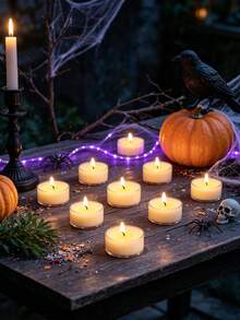 5pcs/2pcs/1pc Spider Shaped Halloween Decorative Candle Holder, Suitable For Tabletop Decoration And Gifting, Perfect For Halloween Party, Themed Events, Trick Or Treating, Haunted House Decor, Vintage Style Party - one-size - View 5
