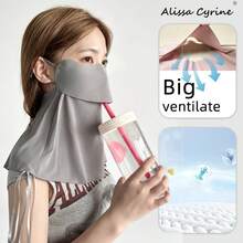 Masker Wajah Musim Panas Wanita yang Bernapas, Desain Modern, Tali Telinga yang Dapat Diatur, Berbagai Warna - Cocok untuk Aktivitas Luar Ruangan dan Penggunaan Musim Panas - Hadiah Ideal untuk Wanita, Ringan dan Nyaman, Perlindungan Leher Penuh - MultiWarna - View 4