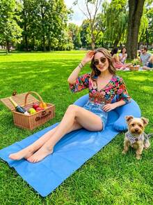 1pc Inflatable Beach Mat, Lightweight And Portable, Suitable For Outdoor Camping, Beach Relaxation And Pool Leisure, Essential For Summer Parties, Friends Gatherings, Picnics, Swimming Pool Inflatable Toy - Multiple Styles - View 9