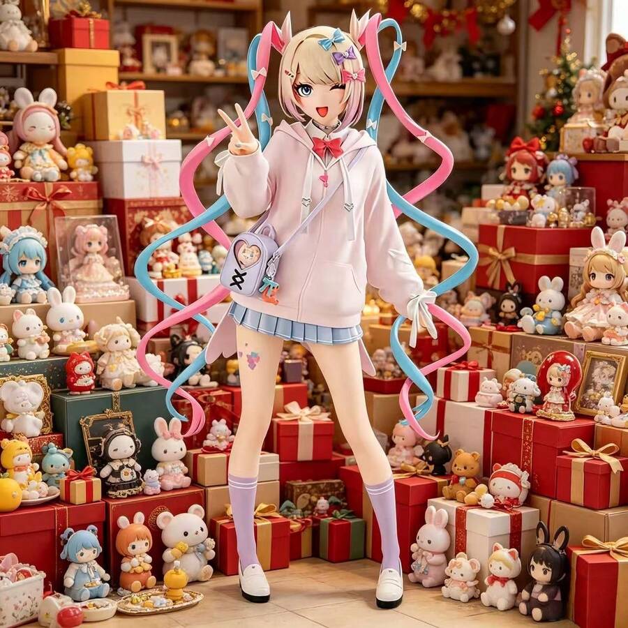 1件/Super Sauce 動漫主播女孩重度依賴系列模型裝飾品 2D 動漫人物桌面裝飾 - 彩色 - 查看 1