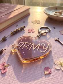 1Pc/8Pcs BangTang K-Pop Theme Fan Support Pattern Keychain, Cute Asymmetrical Shape Metal Clasp Functional Bag Decoration, Suitable For Fan Meetings, Concert Support, Birthday Gifts, Student Backpack Decoration, Peripheral Collection, Holiday Celebration And All-Season Use - Multicolor - View 7