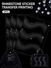 12Pcs Sheet Iron-On Rhinestone Sheets Crystal Transfers Glitter Hotfix Rhinestone Decals Hot Melt Patches In For Clothing Craft DIY Decor - SG-129 - View 6