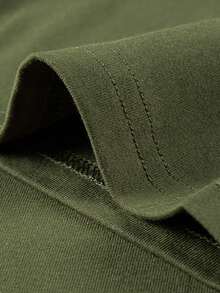 Men's Casual Crew Neck Lightweight Long Sleeve T-Shirt Suitable For Casual Sports And Commuting - Army Green - View 5