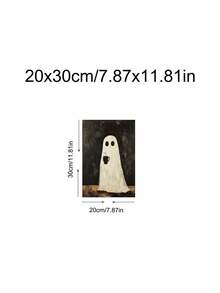 1pc Ghost & Espresso Martini Print, Halloween Bar Decor, Spooky Ghost Drinking Coffee Art, Ideal Gift, Suitable For Bedroom, Living Room, Kitchen, Wall Art, Wall Decor, Home Decor, Room Decor, Canvas Wall Art, Poster, Framed Wall Art, Optional Frame - 1PCS - View 23