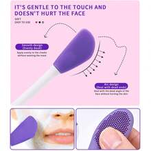 10 PCS Taro Purple All-In-One Beauty Tool Set, Mini Teardrop Makeup Sponges, Heart Cushion Puffs, Triangle Velvet Puffs, Foundation Setting & Cleaning Kit - Multicolor - View 3