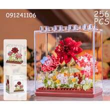 Cubierta de Bloque de Construcción Transparente para Flores Eternas, Decoración del Hogar, Juguete de Rompecabezas de Escritorio, Regalo - Multicolor - Ver 14