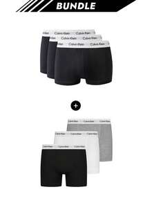 Calvin Klein [Bundle] Modern Cotton 3 Packs Boxers + Modern Cotton 3 Packs Boxers - Black and White+Grey/ White/ Black - View 1