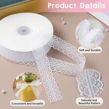1PC- 5 Yards Lace Trim DIY Handmade Decoration Clothing Edge Knitting Tablecloth Sofa Lace Fabric Material (Paper Spool Not Included) - Multicolor - View 6