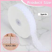 1PC- 5 Yards Lace Trim DIY Handmade Decoration Clothing Edge Knitting Tablecloth Sofa Lace Fabric Material (Paper Spool Not Included) - Multicolor - View 2