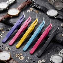 6 Pieces Of Macaron Color Craft Tweezers, Stainless Steel Precision Tools, Suitable For Scrapbooking, Nail Art, Stickers And DIY, Non-Electric, Odorless, Random Color Combinations - A - View 7