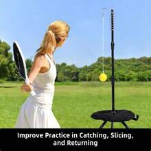 Pickleball Trainer, Pickleballs Training Aid For Solo & Partner Practice, Enhance Reaction Time & Hand-Eye Coordination, Great Gift For Beginners, Families & Pickleball Fans, Easy Installation,45745262 - Multicolor - View 2