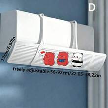1pc Adjustable Air Conditioner Airflow Deflector, (PET) Adjustable Transparent Air Outlet Deflector, Adjustable Air Outlet Shield, Anti-Direct Blow Air Conditioner Deflector, Freely Adjustable - Full Coverage - View 8