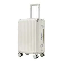 Suitcase With Cup Holder Zip Free Aluminium Frame PC Hard Shell Luggage 20 Inch Cabin 24 Inch Medium 28 Inch Large TSA Lock 3 Piece Luggage Set White - White - View 16