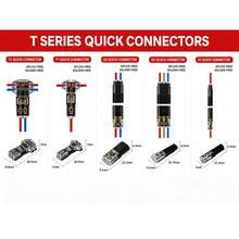 10/20 piezas Conectores de doble línea, 2 pines 2 puertos, aislados de PVC, contactos de cobre, terminales de conexión rápida, modo no conductor, con clip de bloqueo, para conexión de tiras de luces LED - multicolor - Ver 10