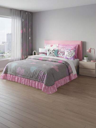 Home Elephant Double Quilt With Cushions And Decorative Covers