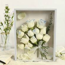 1pc Hollow Decorative Photo Frame, 3cm/1.18in Depth, Horizontal/Vertical Display, Suitable For DIY Crafts, Dried Flowers, Photos, Birthday, Wedding, Anniversary, Graduation, Valentine's Day, Mother's Day Gifts - Frame Only, Desktop Photo Frame - A - View 3