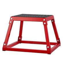 Plyometric Jump Box, 12 Inch Plyo Box, Steel Plyometric Platform And Jumping Agility Box, Anti-Slip Fitness Exercise Step Up Box Home Gym Training, Conditioning Strength Training, Red - Red - View 8