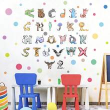 1/3/6 Sheets Self-Adhesive Alphabet Wall Stickers For Kids Room, Colorful ABC Learning Decals, Crayon Nursery Decor, Back To School Classroom Wall Art - Multicolor - View 10