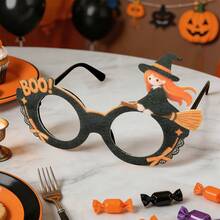 Halloween Party Costume Glasses, Pumpkin Spider Witch Bat Cute Funny Photo Props For Holiday Celebration - Multicolor - View 5