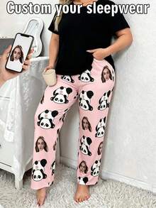 Customized Design Pajamas, Printed With Personalized Portrait Photo, Perfect As A Unique Gift For Wife Or Friend - Multicolor - View 1