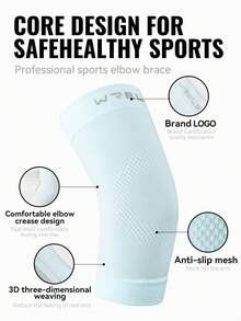 1 Pair Of WRELS Knitted Elbow Pads, High Elasticity For Snug Fit, Fitness Accessory, Elbow Pads For Women, Elbow Support, Sports Elbow Pads, Roller Skating - Multicolor - View 4