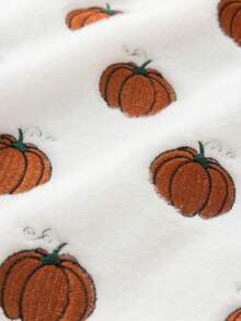 Homemorelove 1/2pcs PV Velvet Small Pumpkin Embroidered Pillow Case, Autumn Decoration, Thanksgiving, Halloween Atmosphere Home Decor Throw Pillow, Suitable For Living Room, Bedroom, Sofa, Pillow Insert Not Included - Bleached Rabbit Fur Dark Brown - View 7