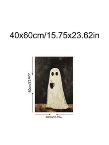 1pc Ghost & Espresso Martini Print, Halloween Bar Decor, Spooky Ghost Drinking Coffee Art, Ideal Gift, Suitable For Bedroom, Living Room, Kitchen, Wall Art, Wall Decor, Home Decor, Room Decor, Canvas Wall Art, Poster, Framed Wall Art, Optional Frame - 1PCS - View 20