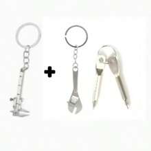 Mini Calibrador Vernier de Bolsillo y Juego de Herramientas de Reparación con Destornillador - Juego de Herramientas de Medición - Para Herramientas de Reparación del Hogar - Herramienta Ideal para el Proceso de Fabricación - Herramienta Mini Práctica Perfecta para Llevar en una Mochila - Juego de miniherramientas cuatro en uno - Juego de calibradores Vernier - Ver 10