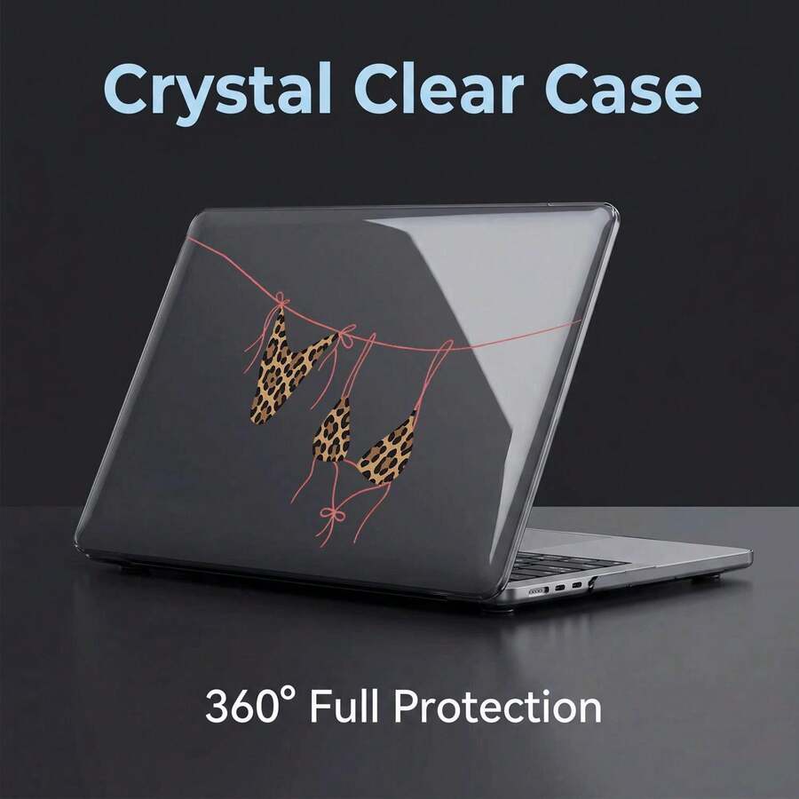 2件裝透明煙灰色硬質PC MacBook保護殼,防滑矽膠腳墊、鏤空散熱孔、全包覆防震 - 查看 1
