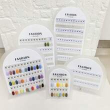 Magnetic Nail Art Display Board 60/120 Colors, Acrylic Nail Art Display Board, Includes Transparent Nail Art Stickers And Empty Nail Color Sample Rack, Comes With Number Stickers And Metal Fixing Pins, Nail Salon Gel Nail Polish Color Sample Display - Multicolor - View 11