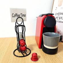 1 Portacapsule da caffè, Portacapsule per sala tè, Portacapsule rotante a 360 gradi, Portacapsule in metallo di grande capacità - Porta capsule di caffè CP003 - Doppia fila da 6 capsule - Visualizzare 1