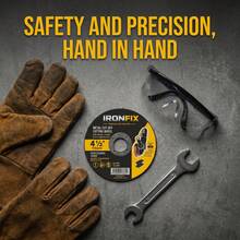 Angle Grinder Cutting Disc, 4-1/2" Cut Off Wheels 5 Pack, Metal Grinding & Chop Saw Blades, Aluminum Oxide Abrasive, 7/8" Arbor - default - View 7