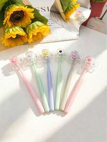 1/2/4pcs Travel/Home Toothbrush Holder, Portable Travel Toothbrush Dust Cover, Storage Box, Portable Toothbrush Head Protector Clip, Bathroom Decor - Multicolor - View 6