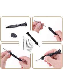 Set Bor Putar Tangan, Model Wenwan DIY Set Alat Pelubang Manual Mata Bor Kecil Putar Mikro, Cepat dan Praktis, Bahan Tahan Aus - Pelubang kertas - View 5