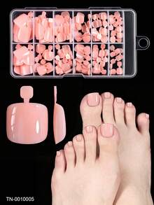 120pcs Press On Toenails Women Fake Toe Nails, White Fake Toenails Press On Nails Short Square Acrylic Toe Nail Tips - Multicolor - View 20