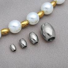 5pcs/Pack 3/4/5/8mm Stainless Steel Round Beads With Large Hole, Jewelry DIY Accessories, Pendant, Bracelet, Necklace Components - Multicolor - View 4