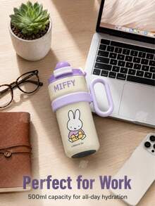 Official Authorized Miffy Cute Style Stainless Steel Insulated Mug With Handle, New Portable Iced Drink Cup, Leak-Proof Thermal Water Cup, Unisex, Outdoor & Daily Use, Cartoon Rabbit Print, 2026 Hot-Selling Ins Limited Edition Practical Style - Multicolor - View 5