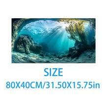 Aquarium Underwater Background, Fish Tank Sticker, Suitable For Freshwater/Saltwater Fish Tank, Shrimp, Aquarium Decoration Vinyl Mural, Removable Without Residue - A - View 16